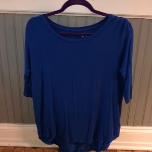 royal blue, 3- quarter length sleeve, top